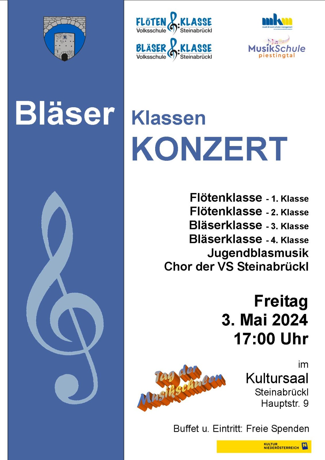 Bläserklassenkonzert in Steinabrückl