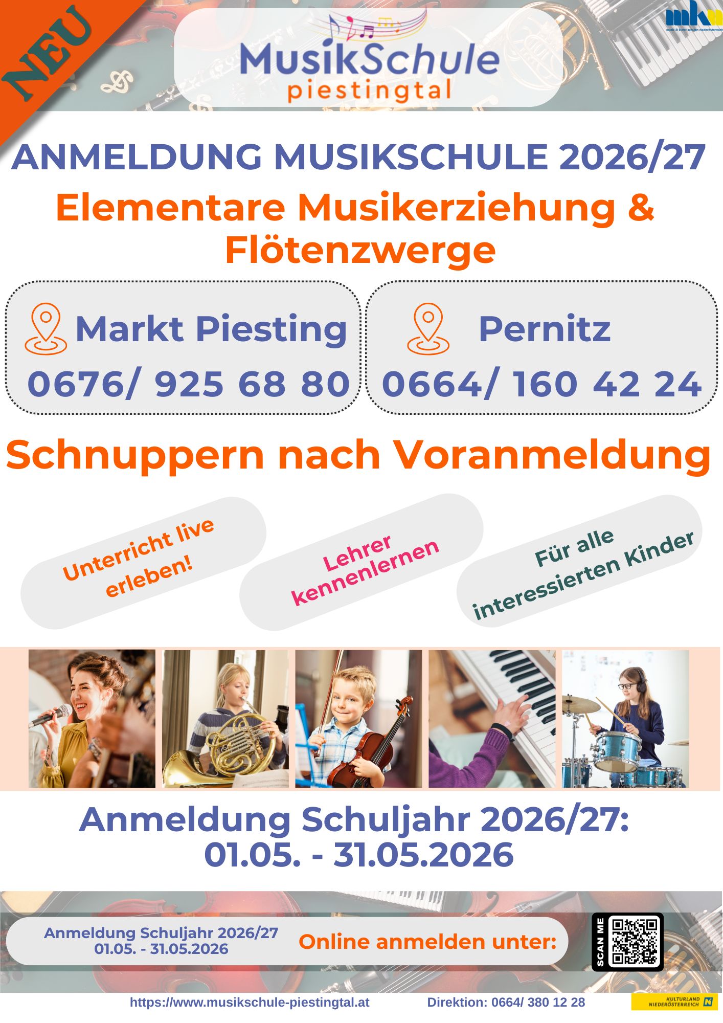 Anmeldung EME und Flötenzwerge